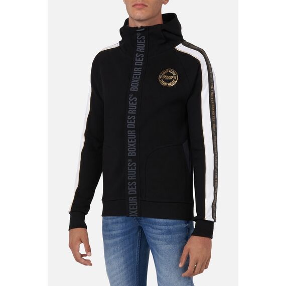 Interlock Sweatshirt W/Tape, Colour: Schwarz, Size: L