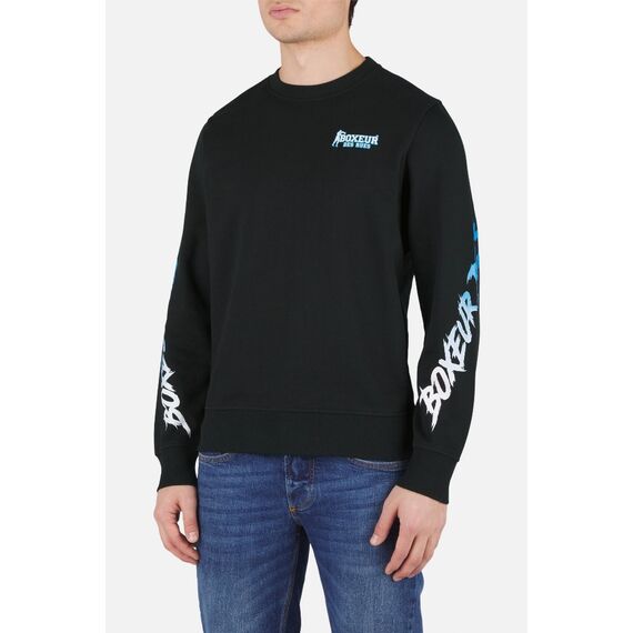 Roundneck Sweatshirt W/ Yoke, Size: S, Colour: Schwarz
