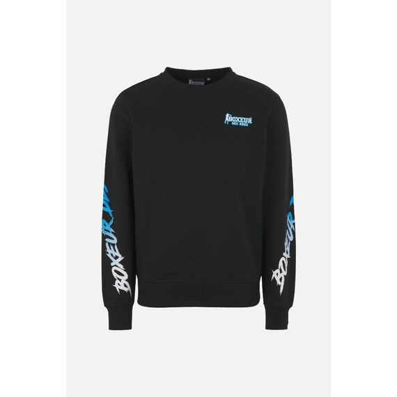 Roundneck Sweatshirt W/ Yoke, Size: S, Colour: Schwarz, 4 image