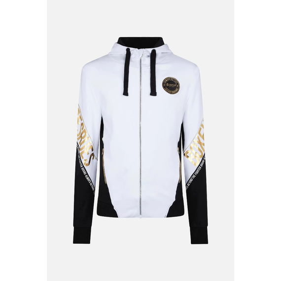 Letter Printed Hooded Full Zip, Bekleidungsgrösse: M, Farbe: Weiss, 2 image