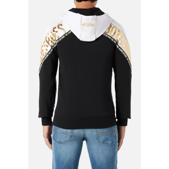 Letter Printed Hooded Full Zip, Bekleidungsgrösse: M, Farbe: Weiss, 4 image