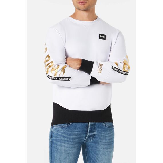 Sweatshirt With Letter Print, Size: L, Colour: Weiss