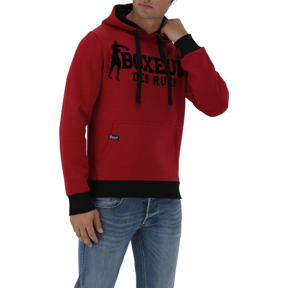Man Hoodie Sweatshirt, Size: L, Colour: Bordeau