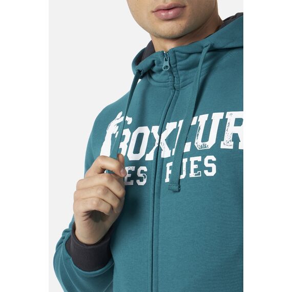 Hooded Full Zip Sweatshirt, Size: L, Colour: Blue, 3 image