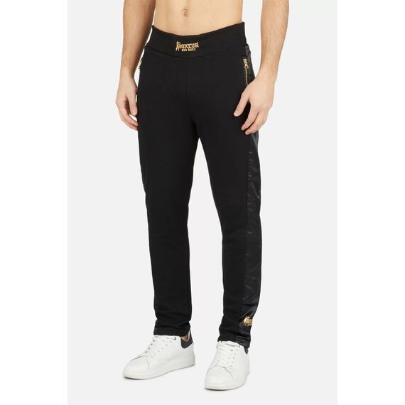 Wide Leg Sweatpant W/Satin, Size: L, Colour: Schwarz