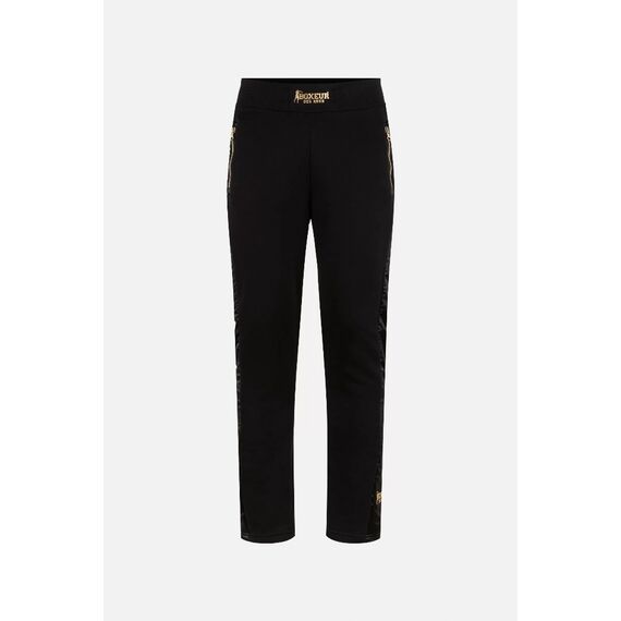 Wide Leg Sweatpant W/Satin, Size: L, Colour: Schwarz, 2 image