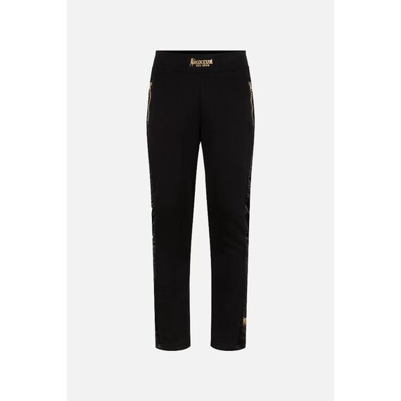 Wide Leg Sweatpant W/Satin, Taille: 2XL, Couleur: Noir, 2 image