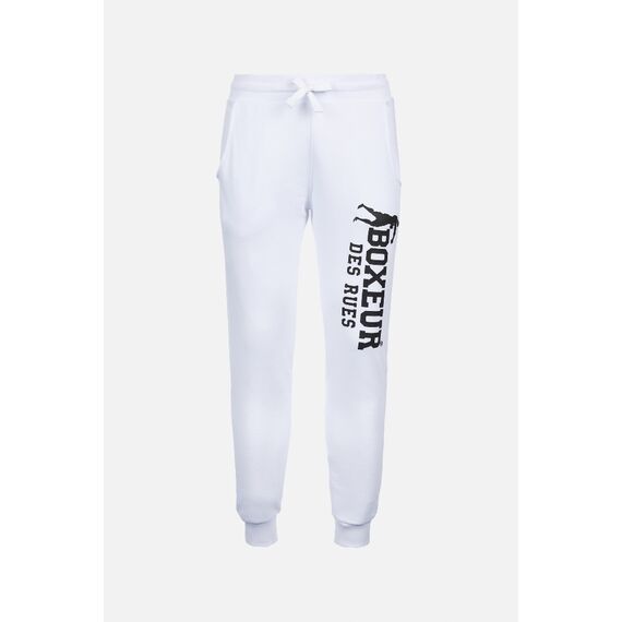 BXM1010009AT-W-BK-L-Slim Fit Sweatpant With Logo