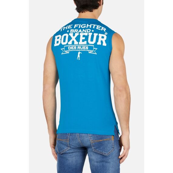 Basic Printed Tank Top, Size: S, Colour: Blue, 3 image
