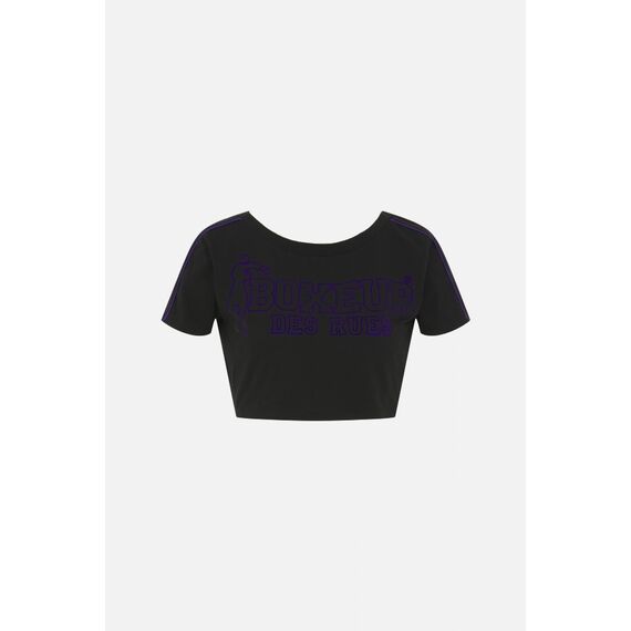 Slim Cropped T-Shirt, Bekleidungsgrösse: M, Farbe: Schwarz, 3 image