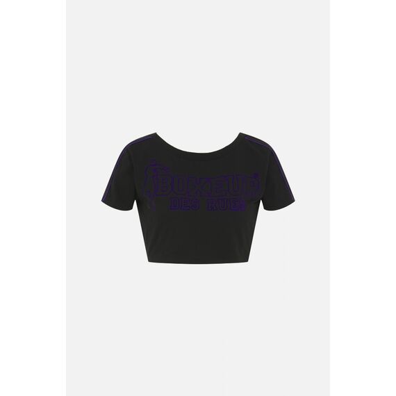 Slim Cropped T-Shirt, Size: XL, Colour: Schwarz, 3 image
