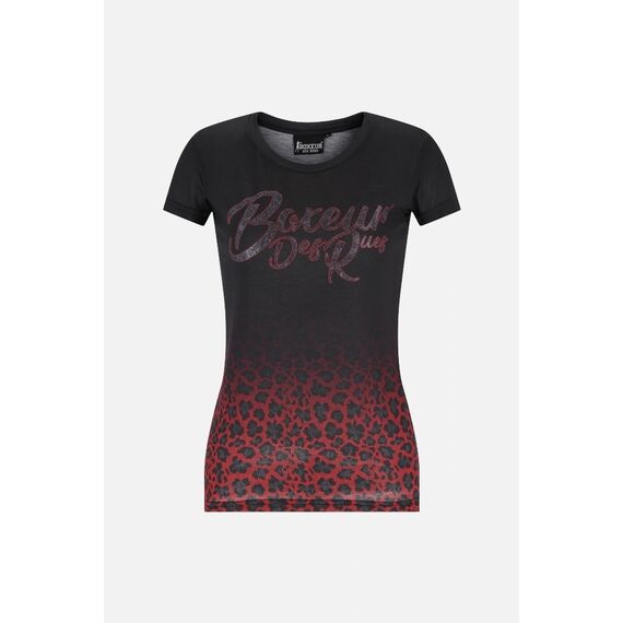 T-Shirt imprimé dégradé, Taille: S, Couleur: Bordeaux, 4 image