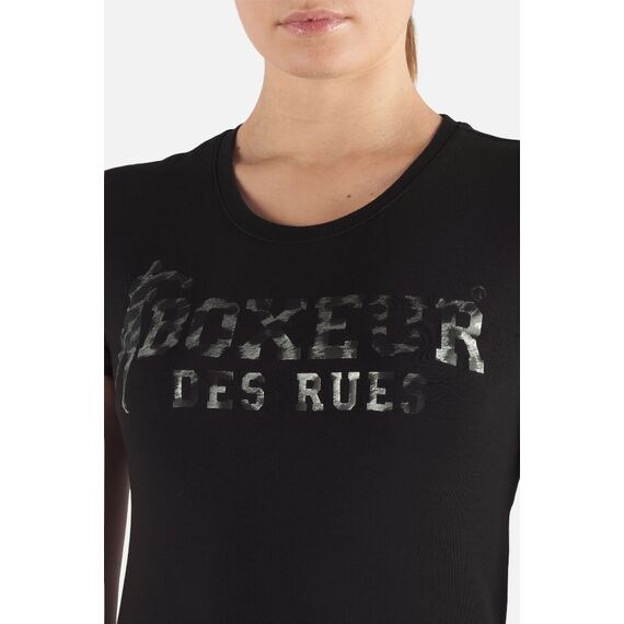 Basic T-Shirt With Front Logo, Colour: Schwarz, Size: L, 4 image