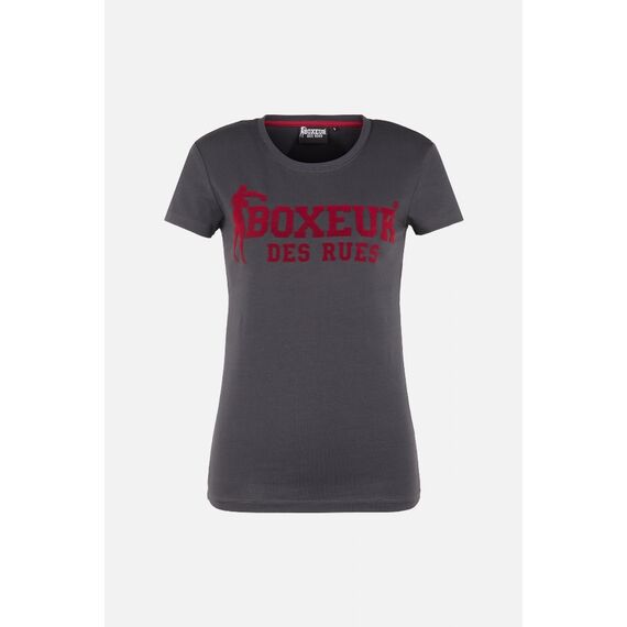 T-shirt avec logo sur le devant, Taille: XL, Couleur: Gris anthracite, 4 image