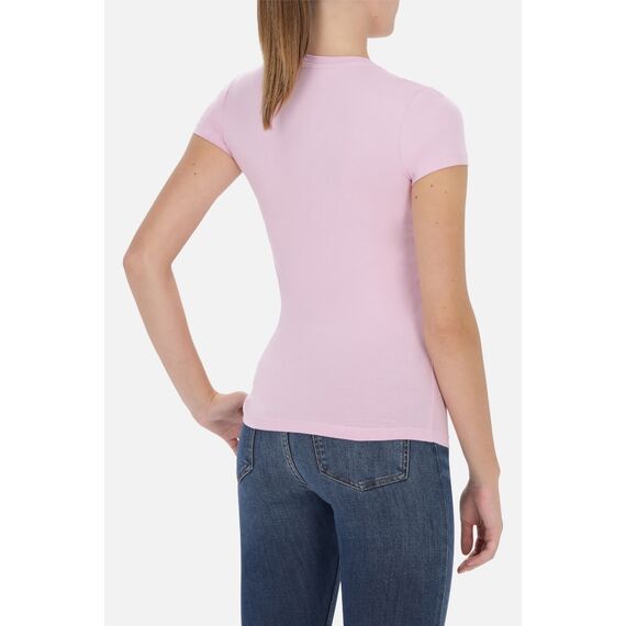 Basic T-Shirt With Front Logo, Bekleidungsgrösse: XL, Farbe: Rosa, 3 image