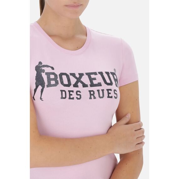Basic T-Shirt With Front Logo, Bekleidungsgrösse: XL, Farbe: Rosa, 4 image