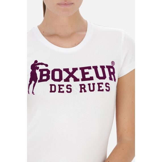 T-shirt avec logo sur le devant, Taille: M, Couleur: Blanc, 4 image
