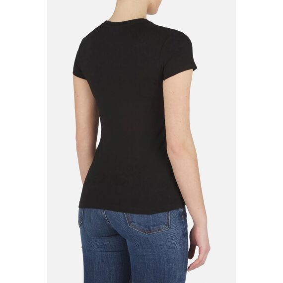 Basic T-Shirt With Front Logo, Size: L, Colour: Schwarz, 2 image