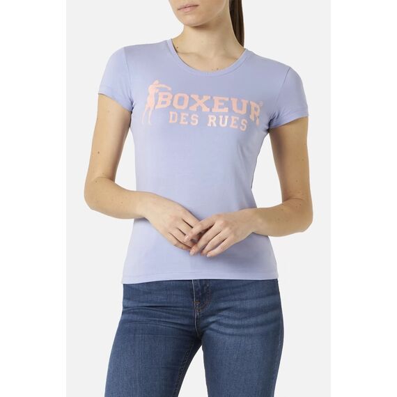 Basic T-Shirt With Front Logo, Bekleidungsgrösse: M, Farbe: Violett
