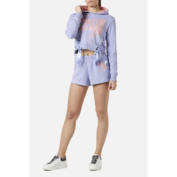 Hooded Sweatshirt With Laces, Size: L, Colour: Violett, 3 image