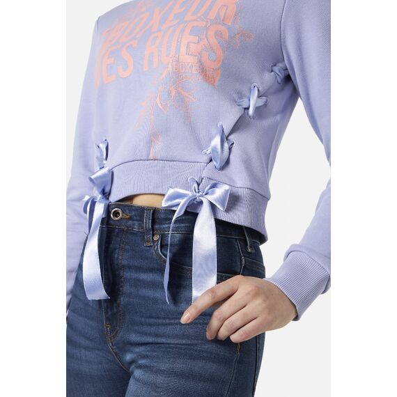Hooded Sweatshirt With Laces, Bekleidungsgrösse: M, Farbe: Violett, 4 image