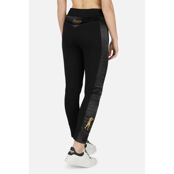 High Waist Sweatpants W/Satin, Size: L, Colour: Schwarz, 3 image
