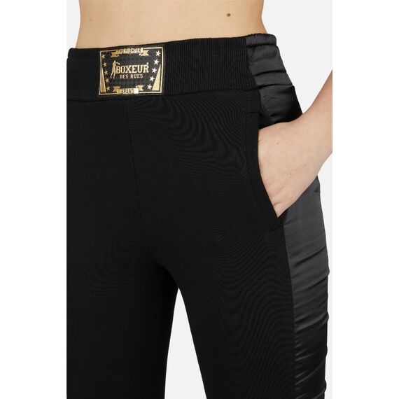 High Waist Sweatpants W/Satin, Size: L, Colour: Schwarz, 4 image