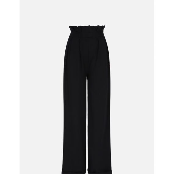 Wide Leg High Waist Pants, Size: L, Colour: Schwarz, 2 image