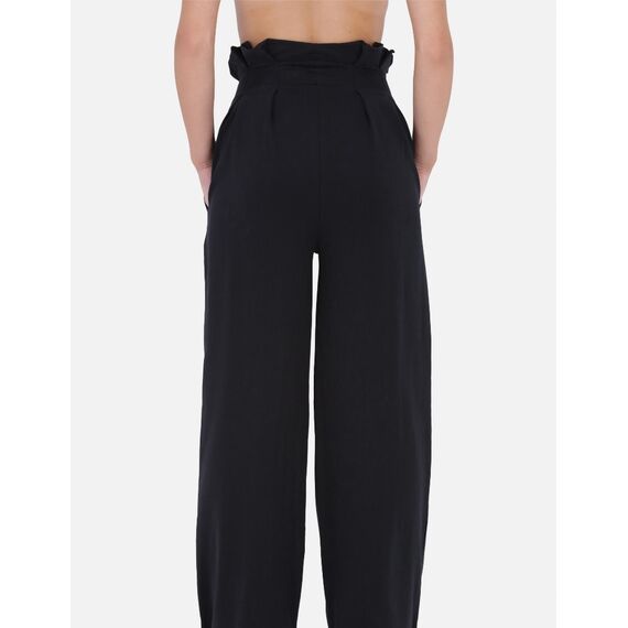 Wide Leg High Waist Pants, Size: L, Colour: Schwarz, 3 image