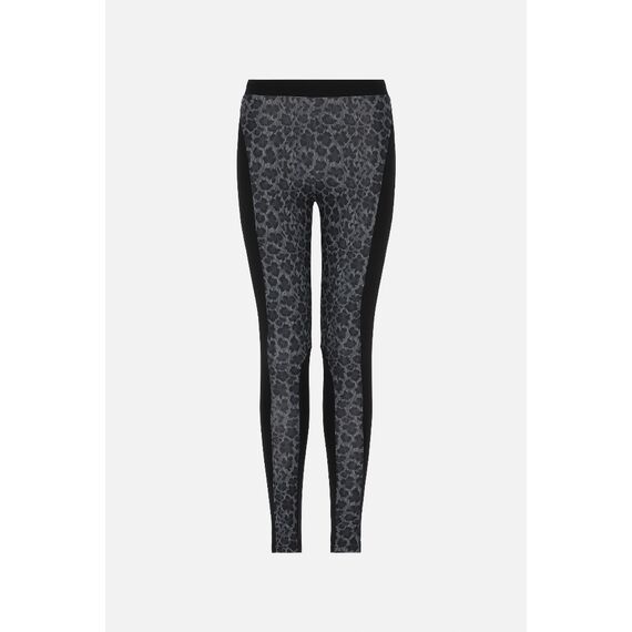 Mid-Rise  Color-Block Leggings, Size: L, Colour: Anthracite, 2 image