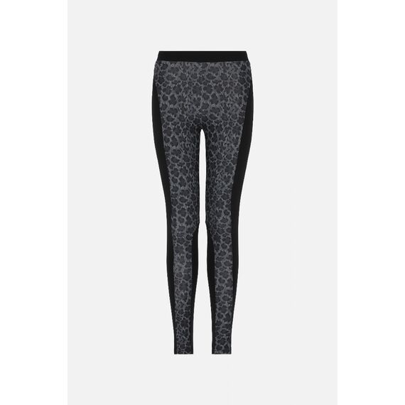 Mid-Rise  Color-Block Leggings, Size: XL, Colour: Anthracite, 2 image
