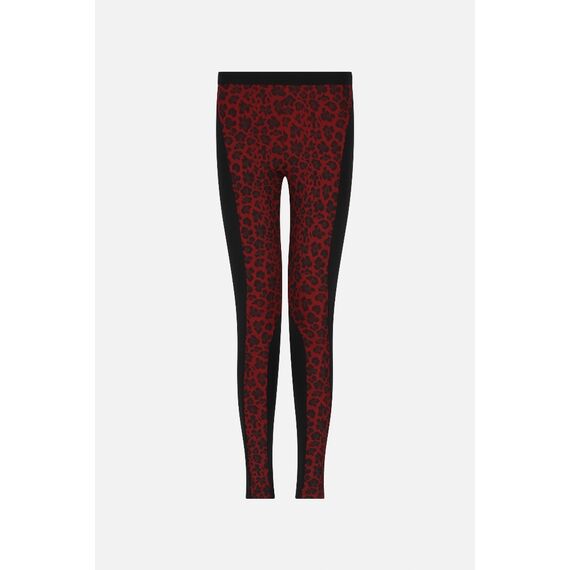 Leggings mi-hauts avec blocs de couleur, Taille: L, Couleur: Bordeaux, 3 image