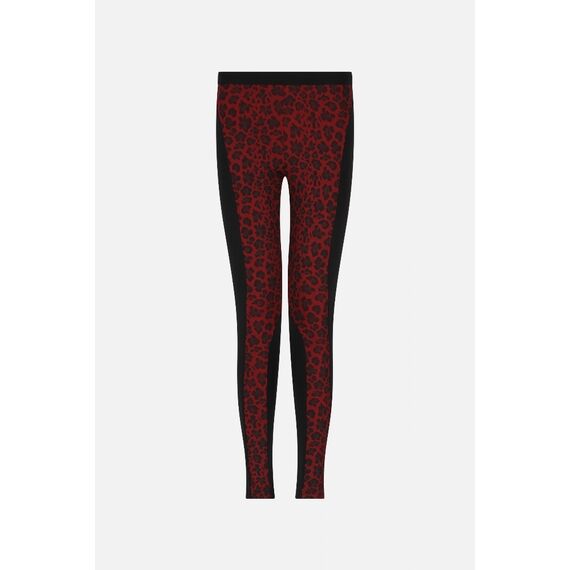 Leggings mi-hauts avec blocs de couleur, Taille: S, Couleur: Bordeaux, 2 image