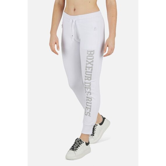 Basic Long Logo Sweatpants, Bekleidungsgrösse: L, Farbe: Weiss