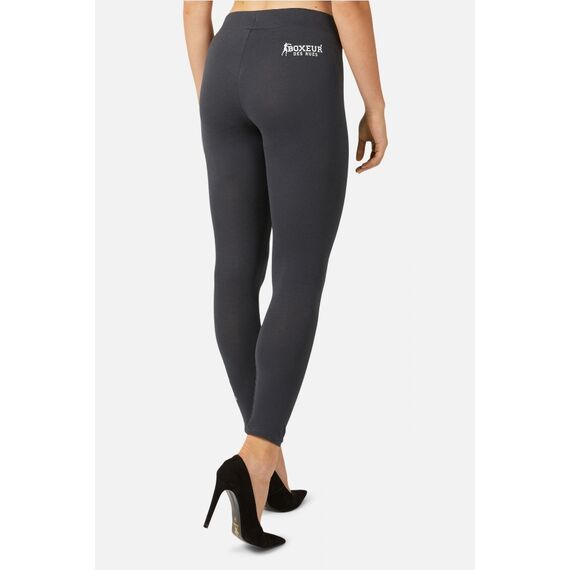 Basic Leggings With Front Logo, Colour: Anthracite, Size: M, 3 image