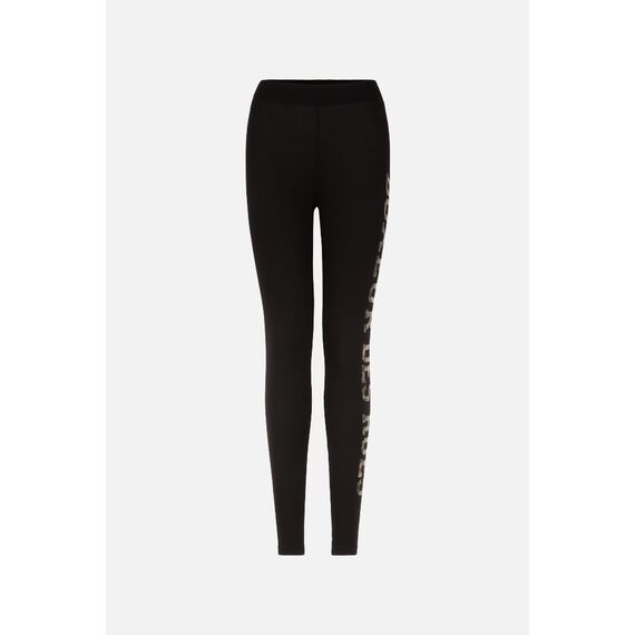 Basic Leggings With Front Logo, Size: L, Colour: Schwarz, 2 image