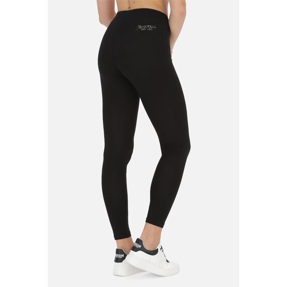 Basic Leggings With Front Logo, Size: XL, Colour: Schwarz, 3 image