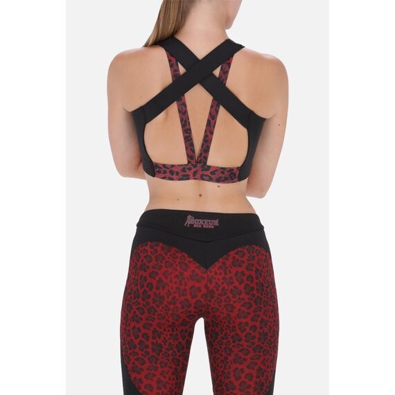Cut Out Sport Bra, Size: L, Colour: Bordeau, 4 image