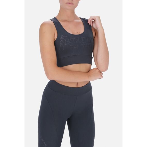 Brassière de sport, Taille: L, Couleur: Gris anthracite