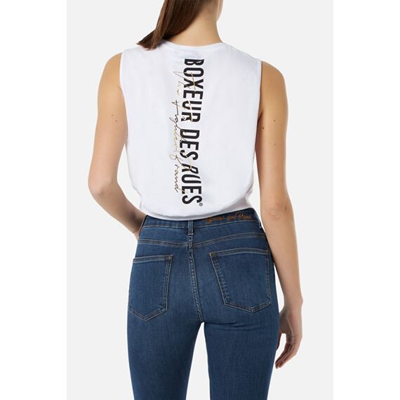 Oversize Tank With Front Logo, Size: L, Colour: Weiss, 3 image