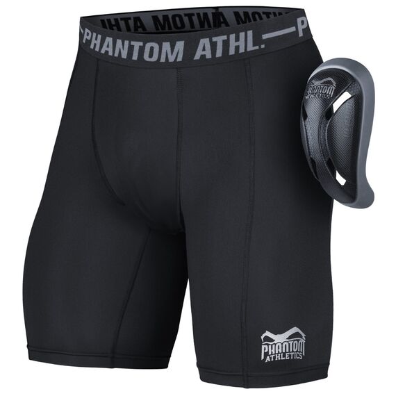 Groin Guard  Shorts Vector mit Cup, Size: XL, Colour: Schwarz