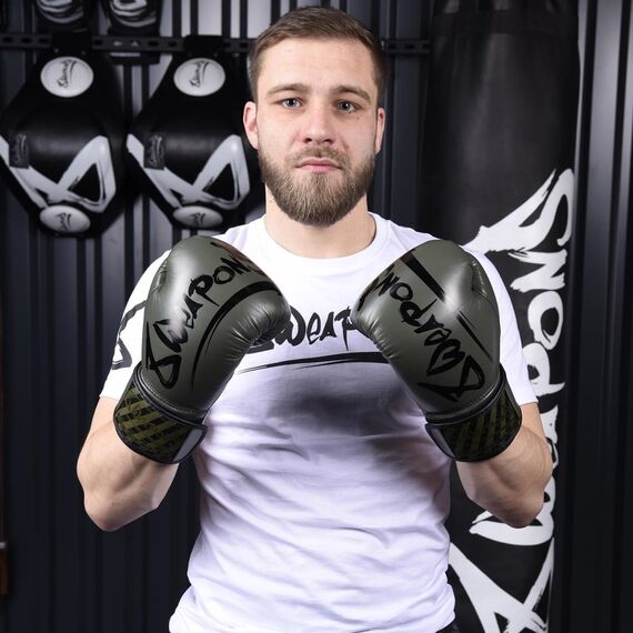 Boxing Gloves - Unlimited olive 10 Oz, Colour: Khaki, OZ: 10oz, 4 image