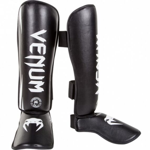 Venum Challenger Shinguards - Black, Colour: Schwarz, Size: L