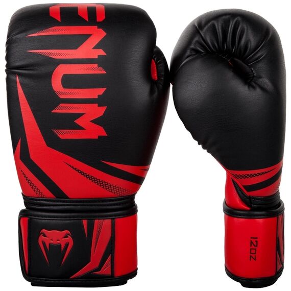 Venum Challenger 3.0 Boxing Gloves - Black/Red, Colore: Rosso , OZ: 10oz