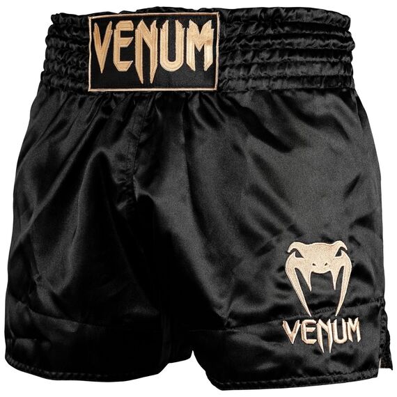 Venum Muay Thai Shorts Classic - Black/Gold, Colour: Gold, Size: XL