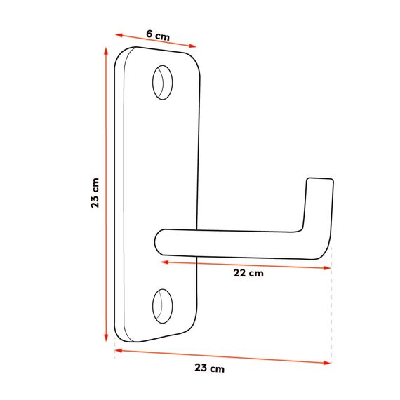Single steel hook for rack, rig or wall, 4 image
