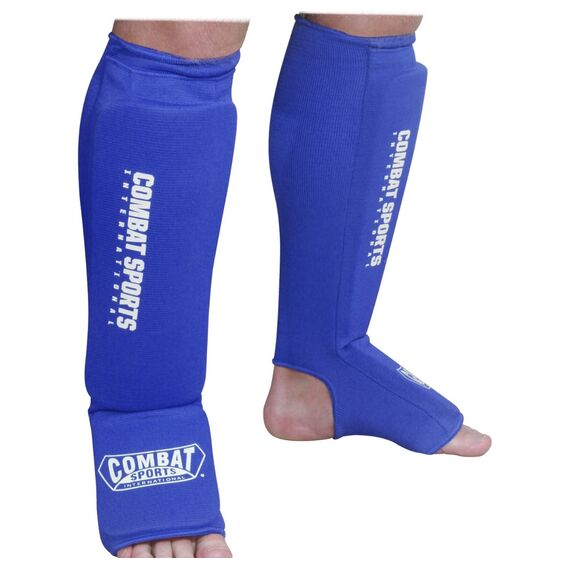 Combat Sports shin guards, Colour: Blue, Size: XL
