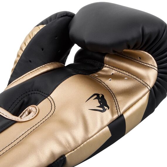 Venum Elite Boxing Gloves - Black/Gold, Colour: Gold, OZ: 10oz, 4 image