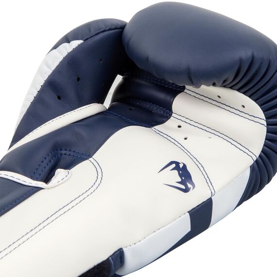 Venum Elite Boxing Gloves - White/Navy Blue, Colour: Blue, OZ: 10oz, 4 image