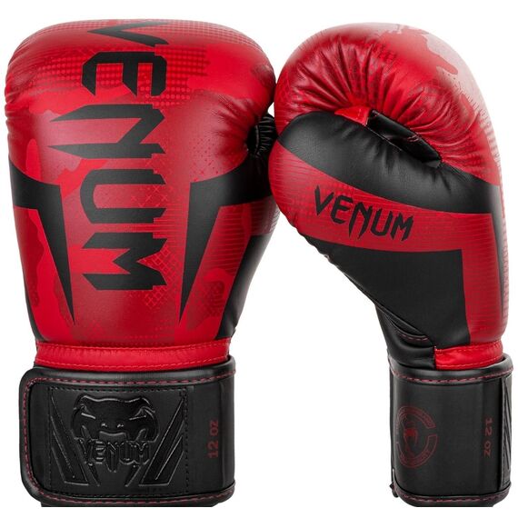 Venum Elite Boxing Gloves - Red Camo, Colore: Rosso, OZ: 12oz
